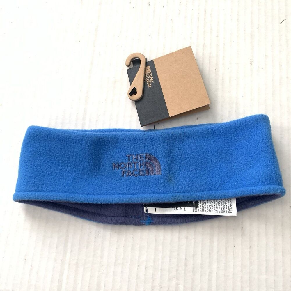 The North Face Kids Small Headband Fleece Blue Ear Warmer Reversible NEW
